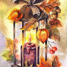 Схема вышивки «Рождественский фонарь»