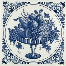 Схема вышивки «Гжель. Ваза с фруктами»