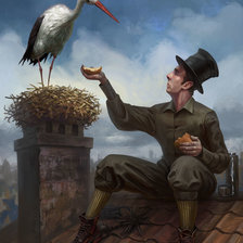 Схема вышивки «трубочист, символ удачи»