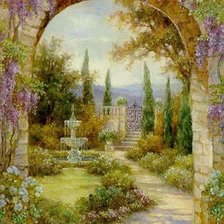 Схема вышивки «В саду»