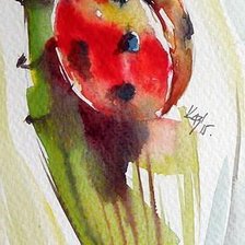 Схема вышивки «божья коровка»