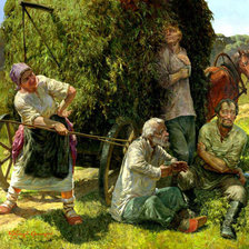 Схема вышивки «Застукала. худ.Чумаков-Орлеанский»