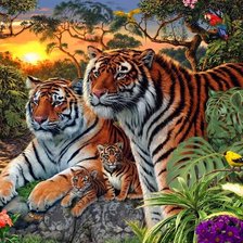 Схема вышивки «TIGRES»