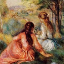 Схема вышивки «Ренуар, две дамы»