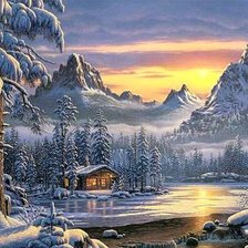 Схема вышивки «пейзаж»