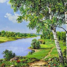 Схема вышивки «пейзаж»