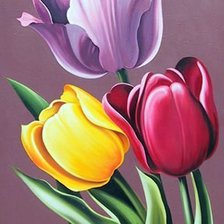 Схема вышивки «tulipanes1»