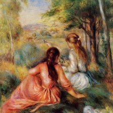 Схема вышивки «Ренуар, две дамы»