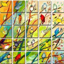 Схема вышивки «птицы 1»