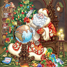 Схема вышивки «Дед Мороз»