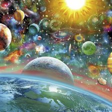 Схема вышивки «космос»