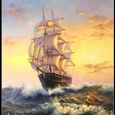 Схема вышивки «Кораблик»