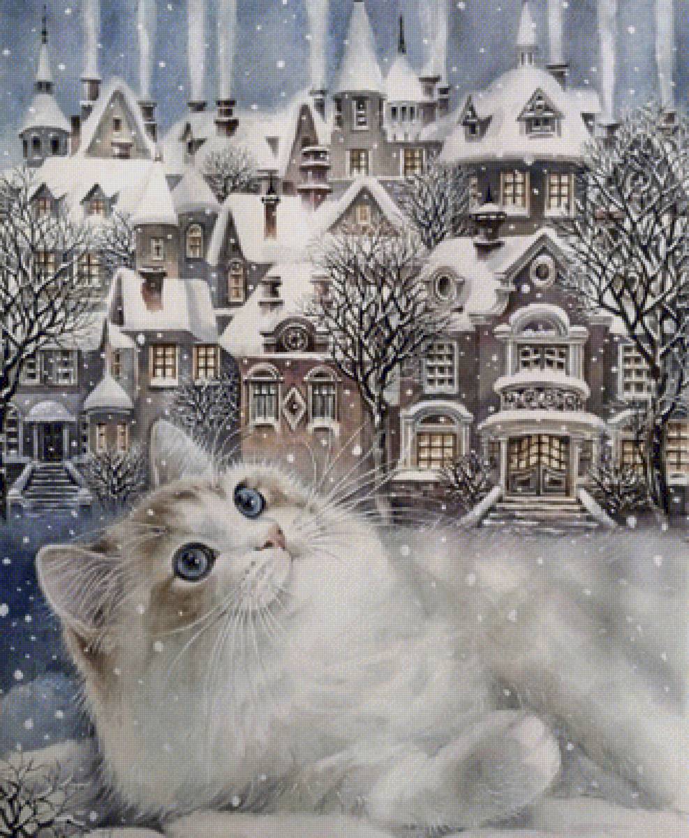 gato en la ciudad - gato, animales - предпросмотр