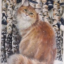 Схема вышивки «котейка»