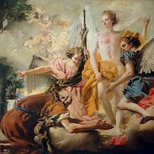 Схема вышивки «ДЖОРДЖО ВАЗАРИ. АВРААМ И ТРИ АНГЕЛА»