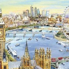 Схема вышивки «пейзаж»