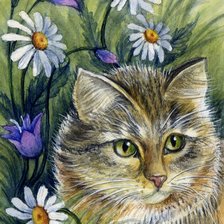 Схема вышивки «кот»