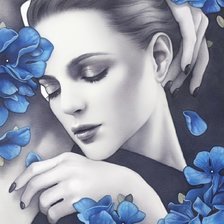 Схема вышивки «Девушка»