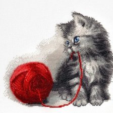 Схема вышивки «котик»