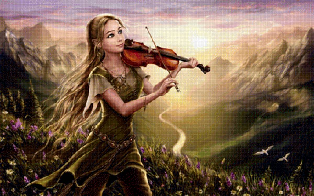 Девушка - фэнтези, сказка, иллюстрация - предпросмотр