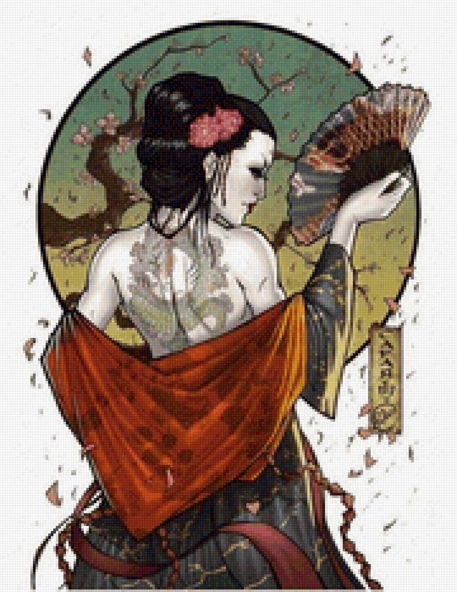 Гейша - девушка, япония, гейша - предпросмотр