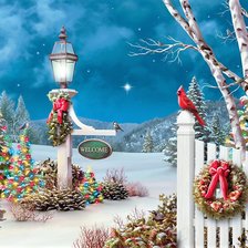 Схема вышивки «Holiday welcome»