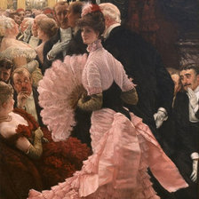 Схема вышивки «дама в розовом»