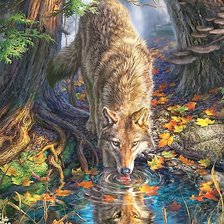 Схема вышивки «водопой»