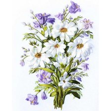 Схема вышивки «букет с колокольчиками»