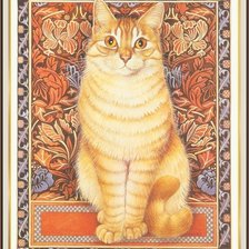 Схема вышивки «Рыжий котик»