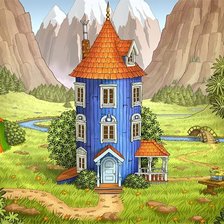 Схема вышивки «Муми-дом»