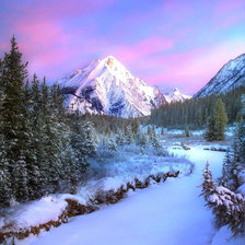 Схема вышивки «Зима.горы»