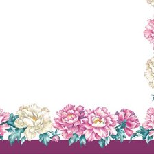 Схема вышивки «Скатерть пионы»