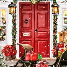 Схема вышивки «Gifts at the door»