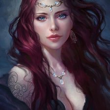 Схема вышивки «Девушка»