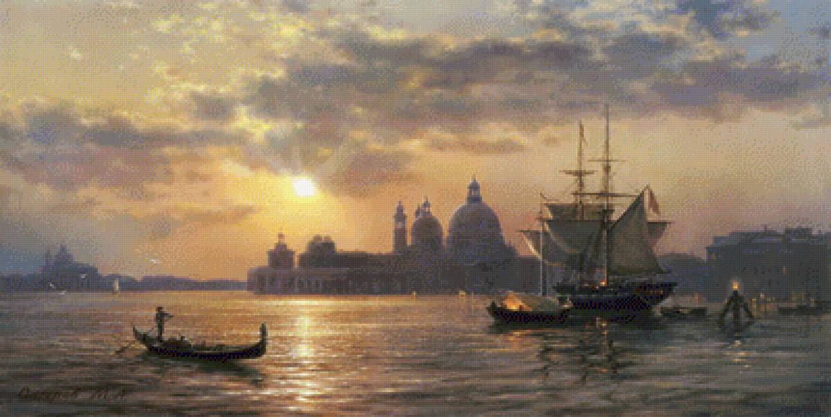 сатаров михаил венеция - море венеция закат корабль сатаров - предпросмотр