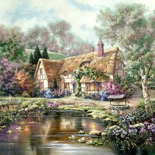 Схема вышивки «Cottage»