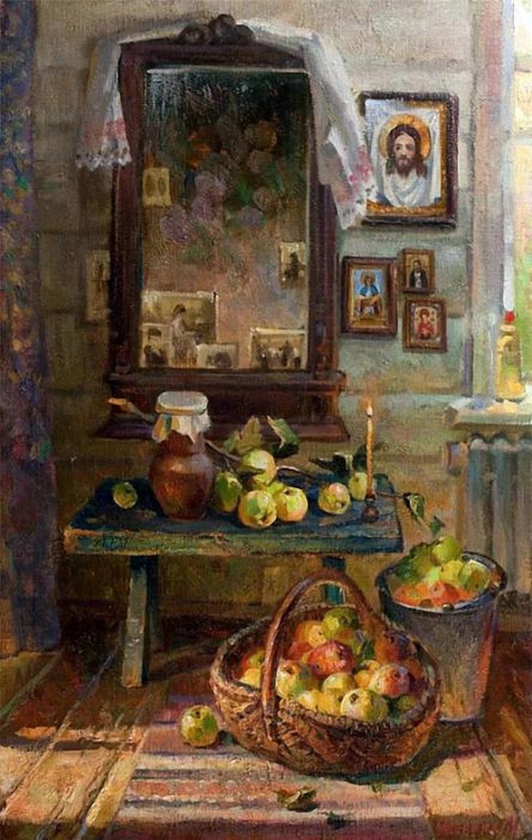 Яблочный спас - #яблочныйспас#картиныхудожников - оригинал