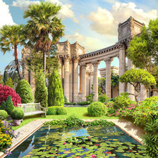 Схема вышивки «Античный дворик»