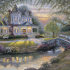 Схема вышивки «Супердомик»