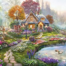 Схема вышивки «Домик»