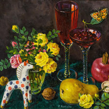 Схема вышивки «Нтюрморт с игрушкой»