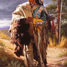 Схема вышивки «АЛЬФРЕДО РОДРИГЕС. ИНДЕЕЦ УИЧОЛИ»