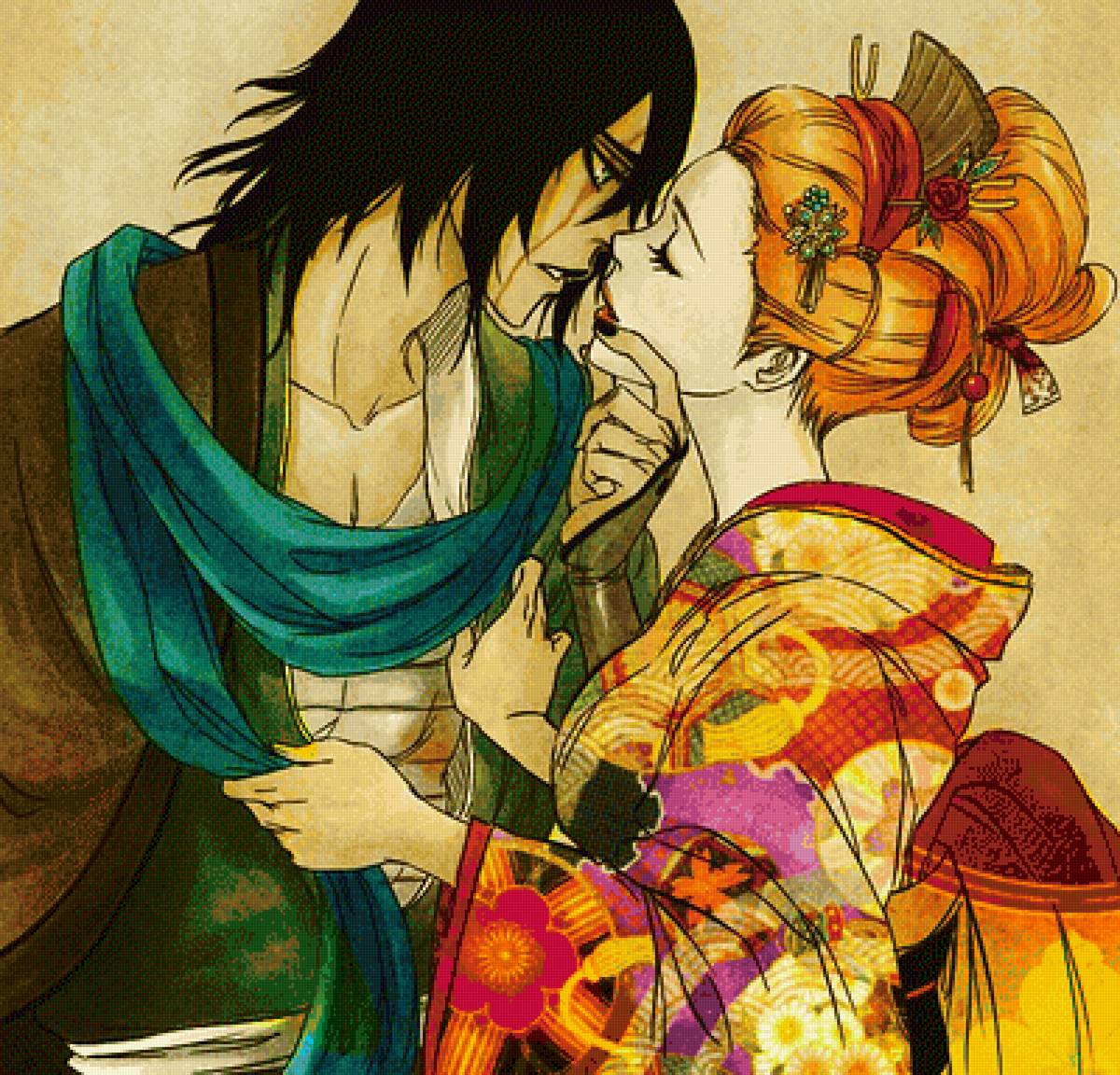 Поцелуй - блич. улькиорра. орихиме. - предпросмотр