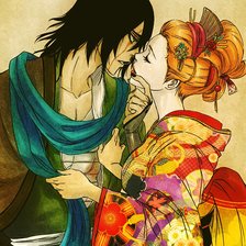 Схема вышивки «Поцелуй»