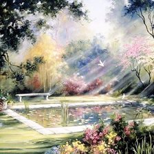 Схема вышивки «Pool»