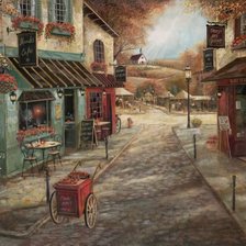 Схема вышивки «РУАН МАЙНИНГ. МАЛЕНЬКОЕ КАФЕ»