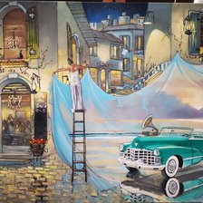 Схема вышивки «РОНАЛЬД ВЕСТ. BLOSSOMS CAFE»