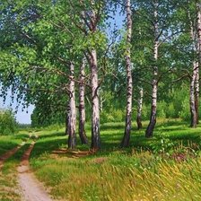 Схема вышивки «пейзаж»