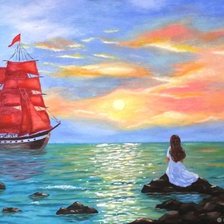 Схема вышивки «парус»